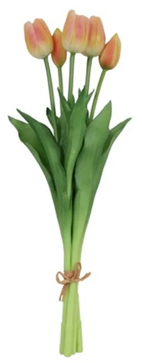 Countryfield Kunsttulpen Boeket - 5 Stuks - Perzik Oranje - 41cm