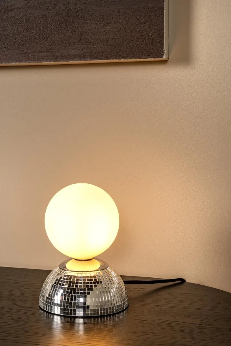 Lucide Glitzer Tafellamp Ø14cm - 1xG9 - Zilver