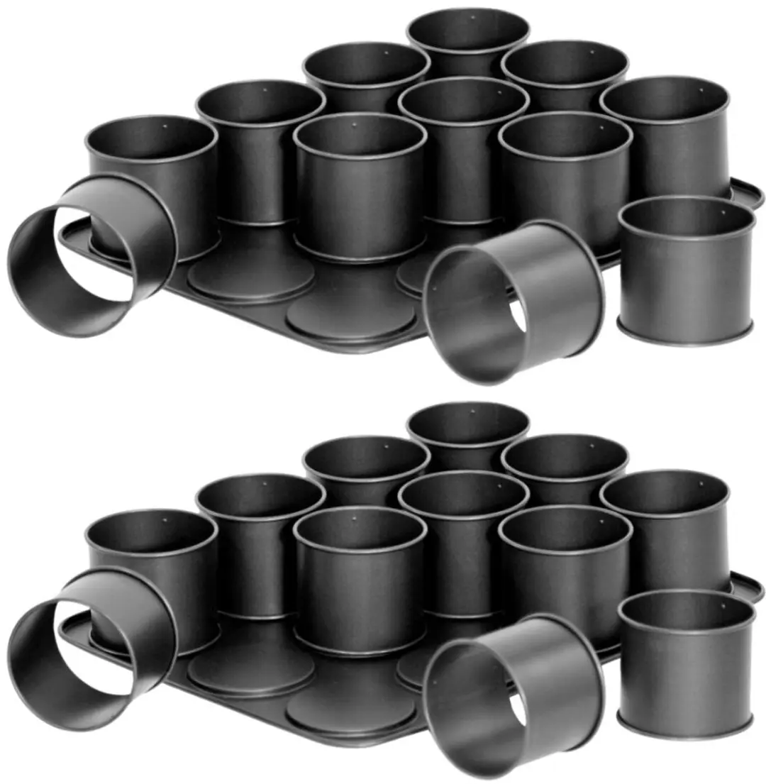 Zenker Bakplaten Set 2x 12 Mini-vormpjes 38x30cm