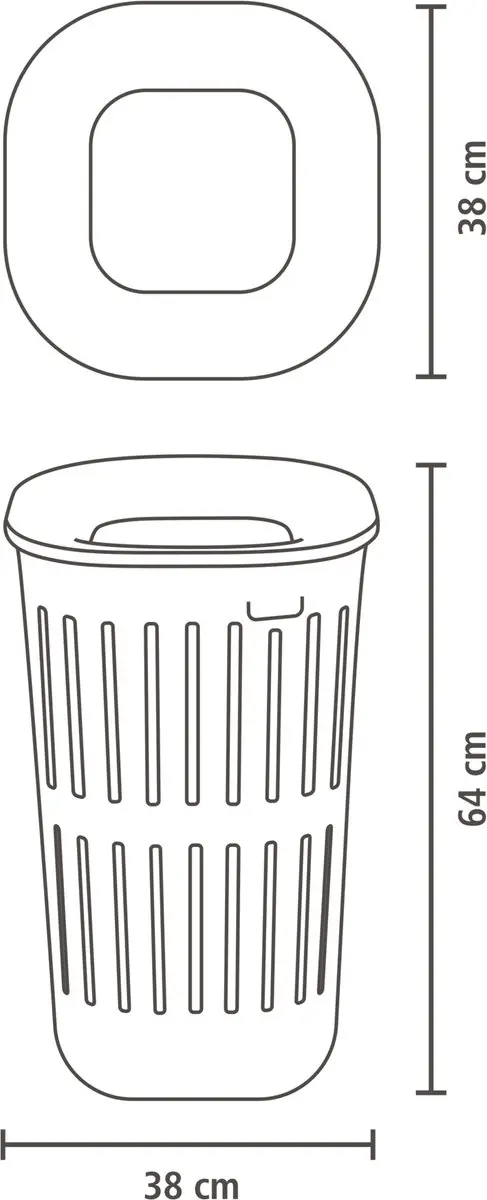 Brabantia Collect-It Wasmand 55L - 2 Stuks Soft Beige