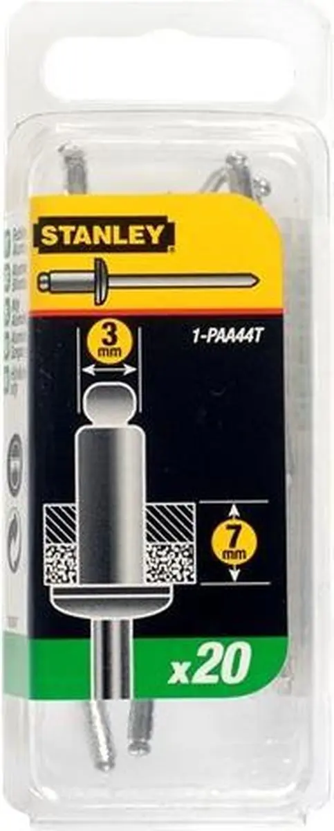 Stanley Popnagels 3x7mm - 20 Stuks