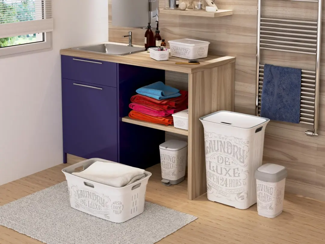 KIS Chic Deluxe Wasmand 45L - Gebroken wit