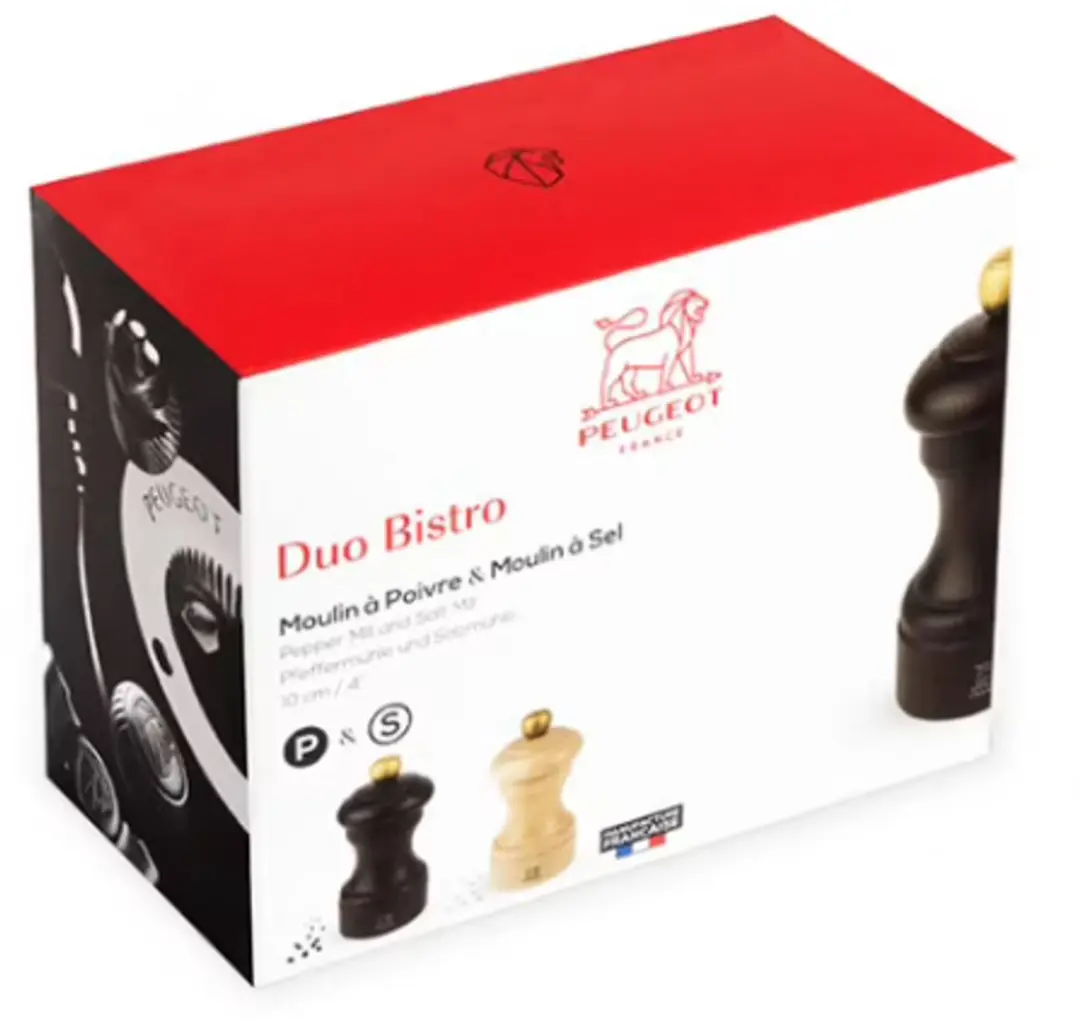 Peugeot Bistro Peper- en Zoutmolen 10cm - Chocolade/Naturel