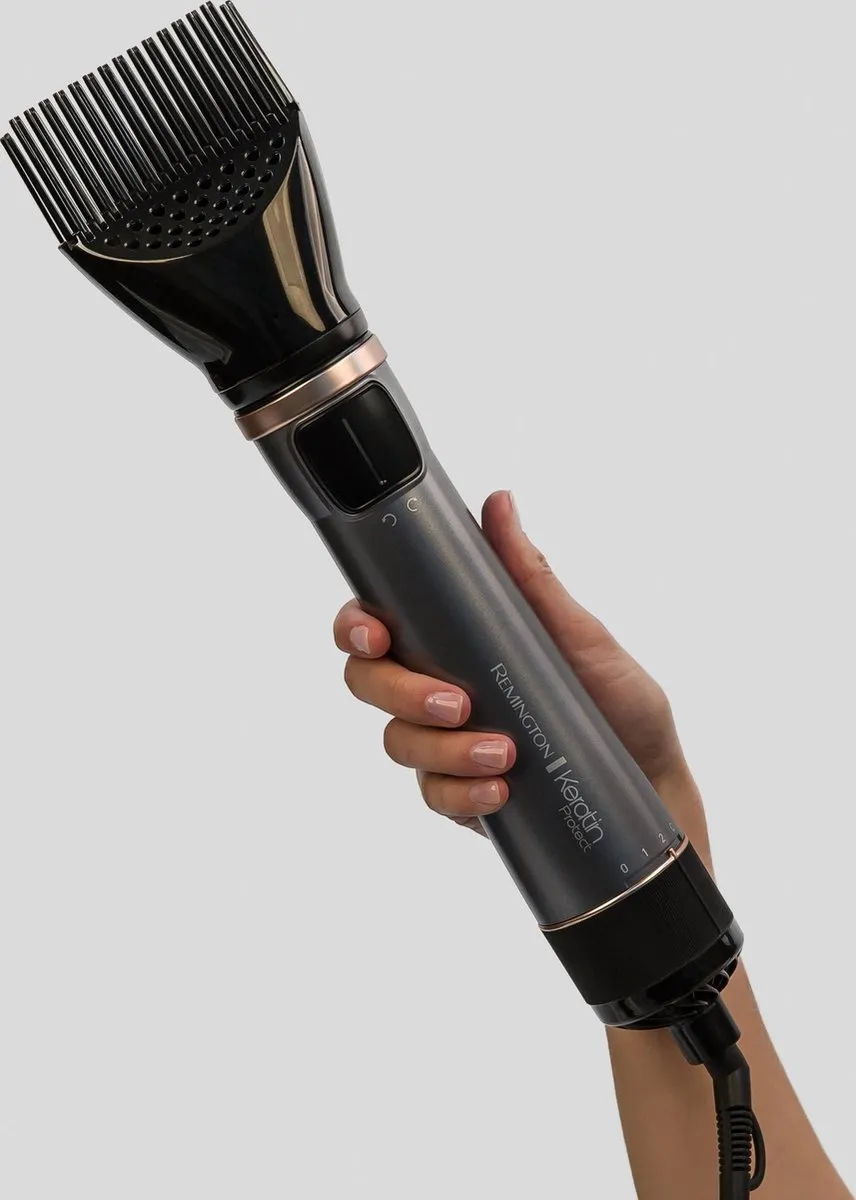 Remington AS8810 Keratin Protect Roterende Föhnborstel 1000W - Grijs/rosé