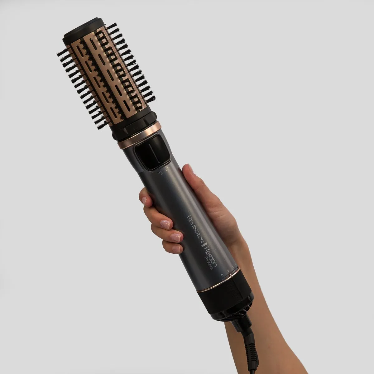 Remington AS8810 Keratin Protect Roterende Föhnborstel 1000W - Grijs/rosé