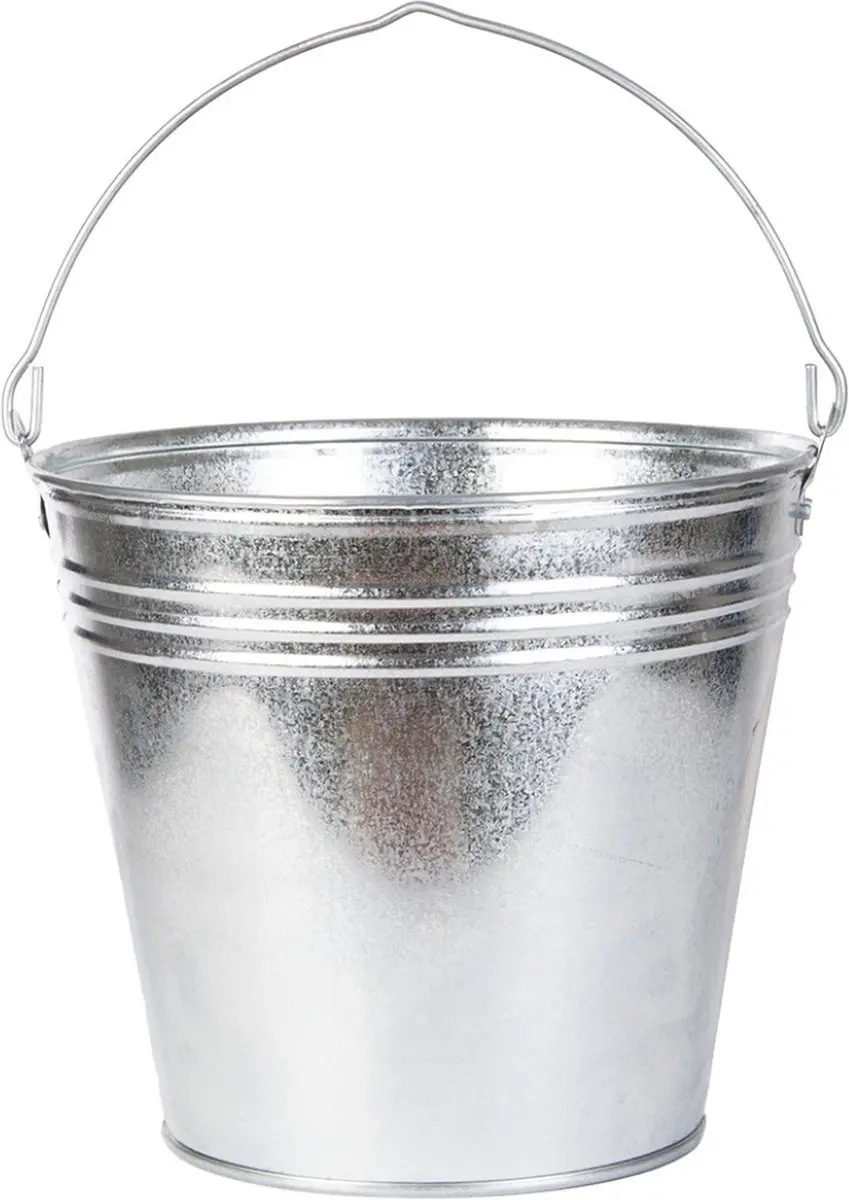 Esschert Design Emmer/Plantpot FF50 - Zilver - Ø34xH29cm