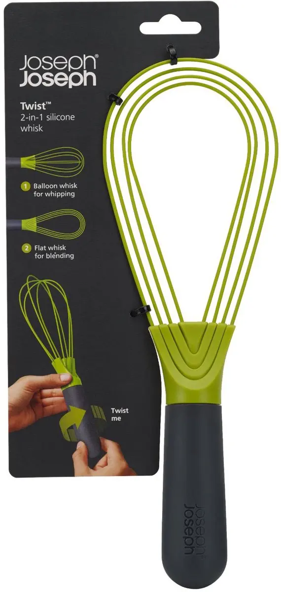 Joseph Joseph Twist Whisk Groene Garde - 2-in-1 Opvouwbaar