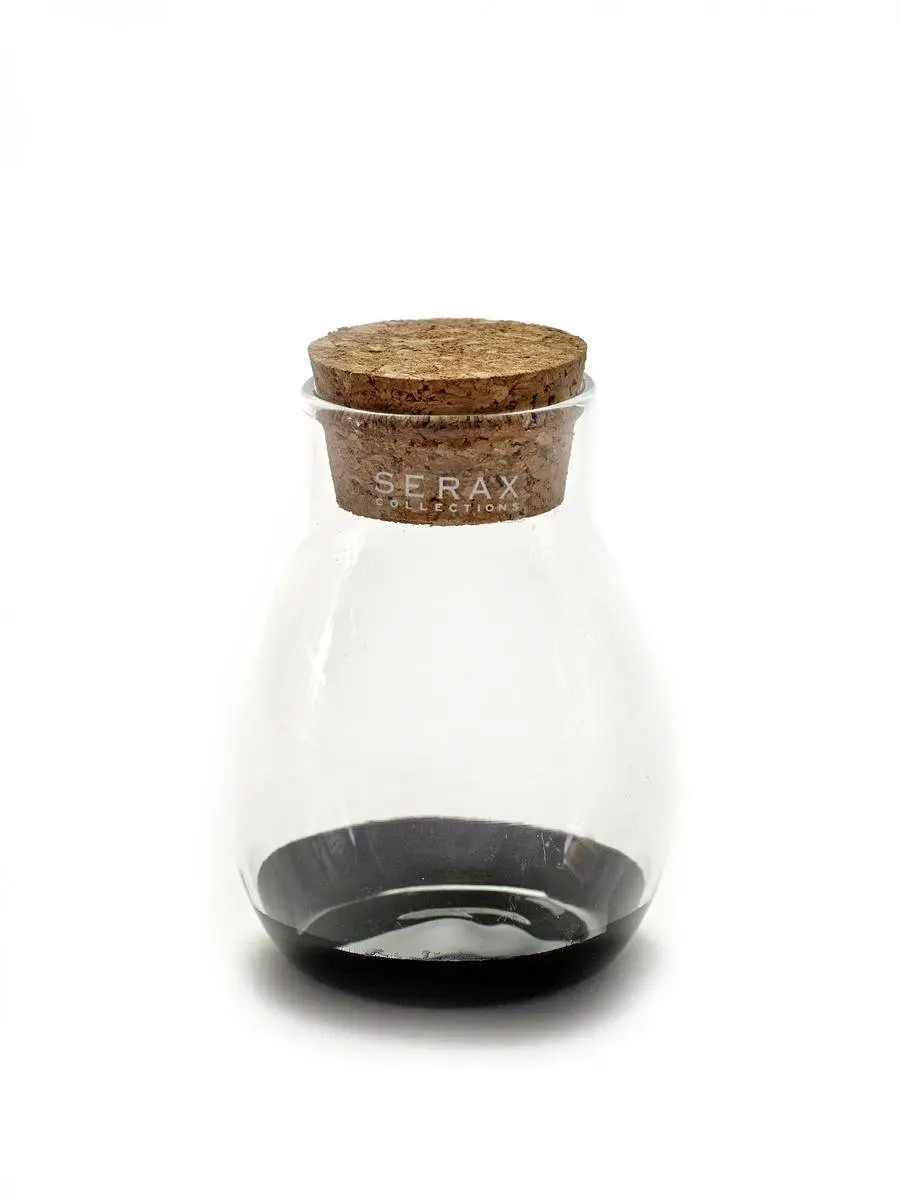Serax Glazen Opbergpotje met Kurkdeksel - 4 Stuks - Paars/Wit/Groen/Zwart - afbeelding 2 van 3