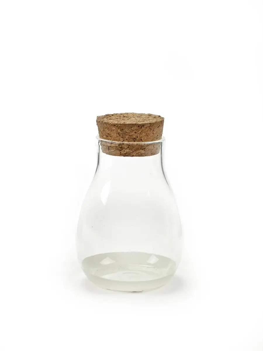 Serax Glazen Opbergpotje met Kurkdeksel - 4 Stuks - Paars/Wit/Groen/Zwart - afbeelding 3 van 3