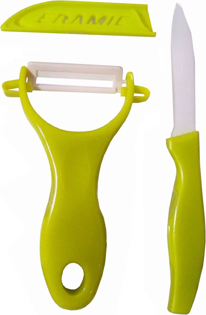 Excellent Houseware Keramische Schilmessen DS54334-GROEN