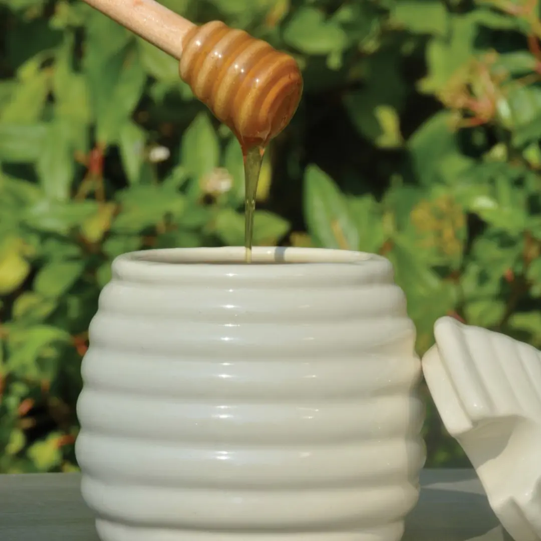 Esschert Design Honingpot TA-9807 - 400ml - Wit