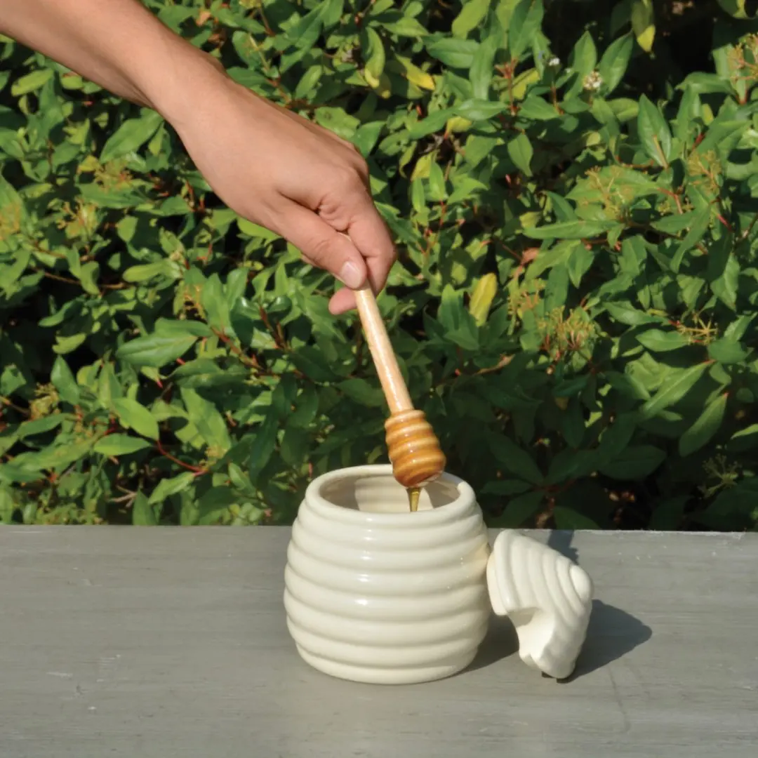 Esschert Design Honingpot TA-9807 - 400ml - Wit