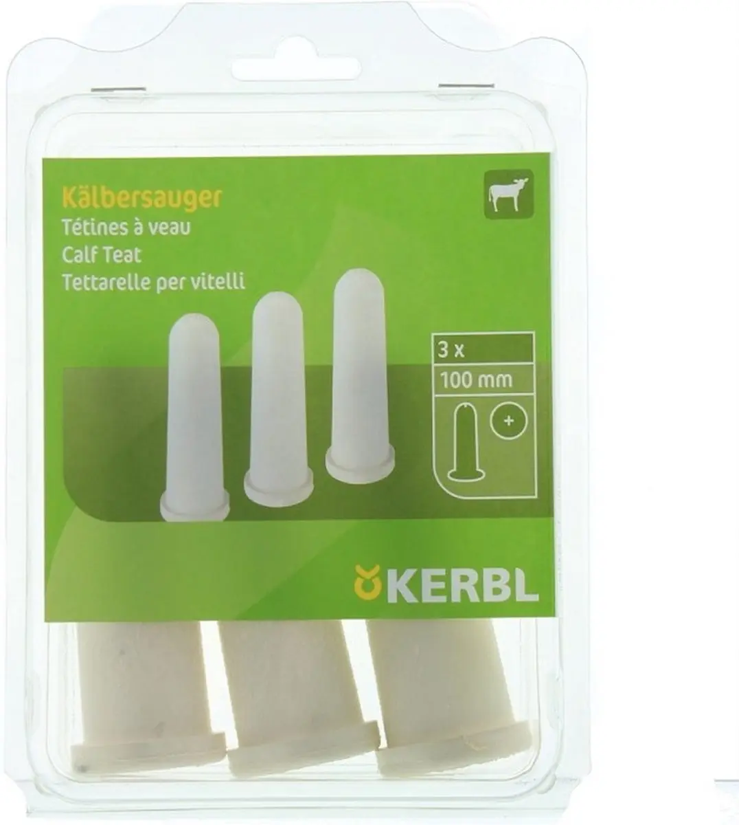 Kerbl Kalverspeen Wit met X-Gat 10cm