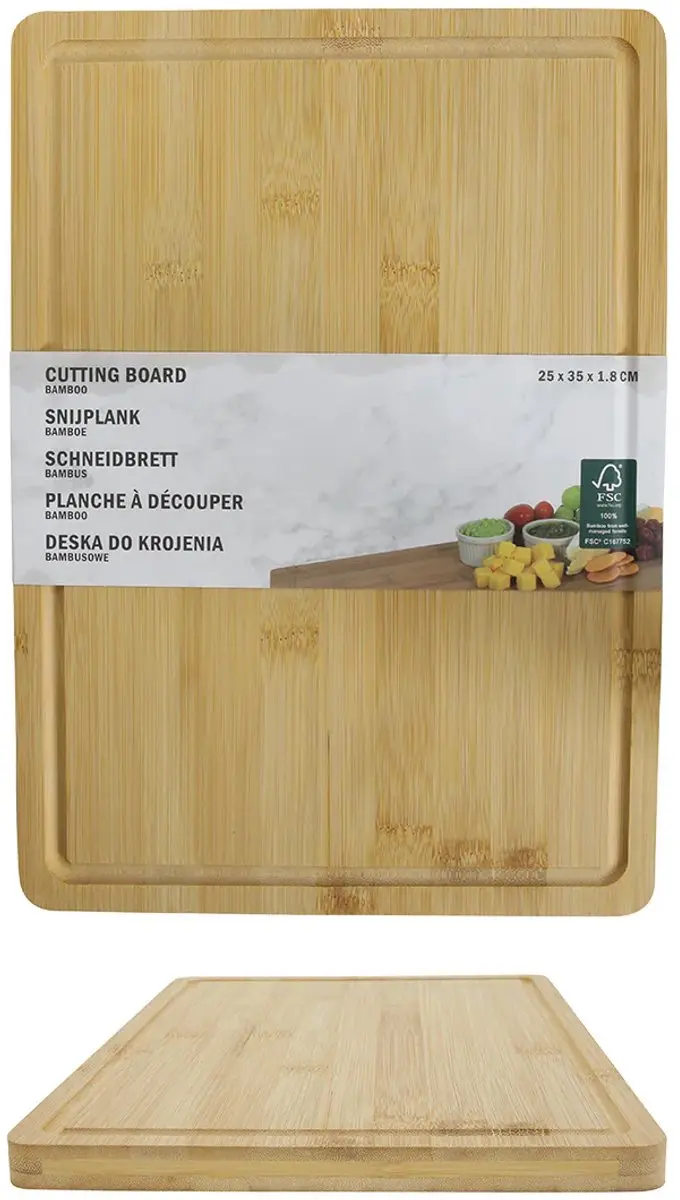 Cookinglife Bamboe Snijplank 25x35cm - Bruin