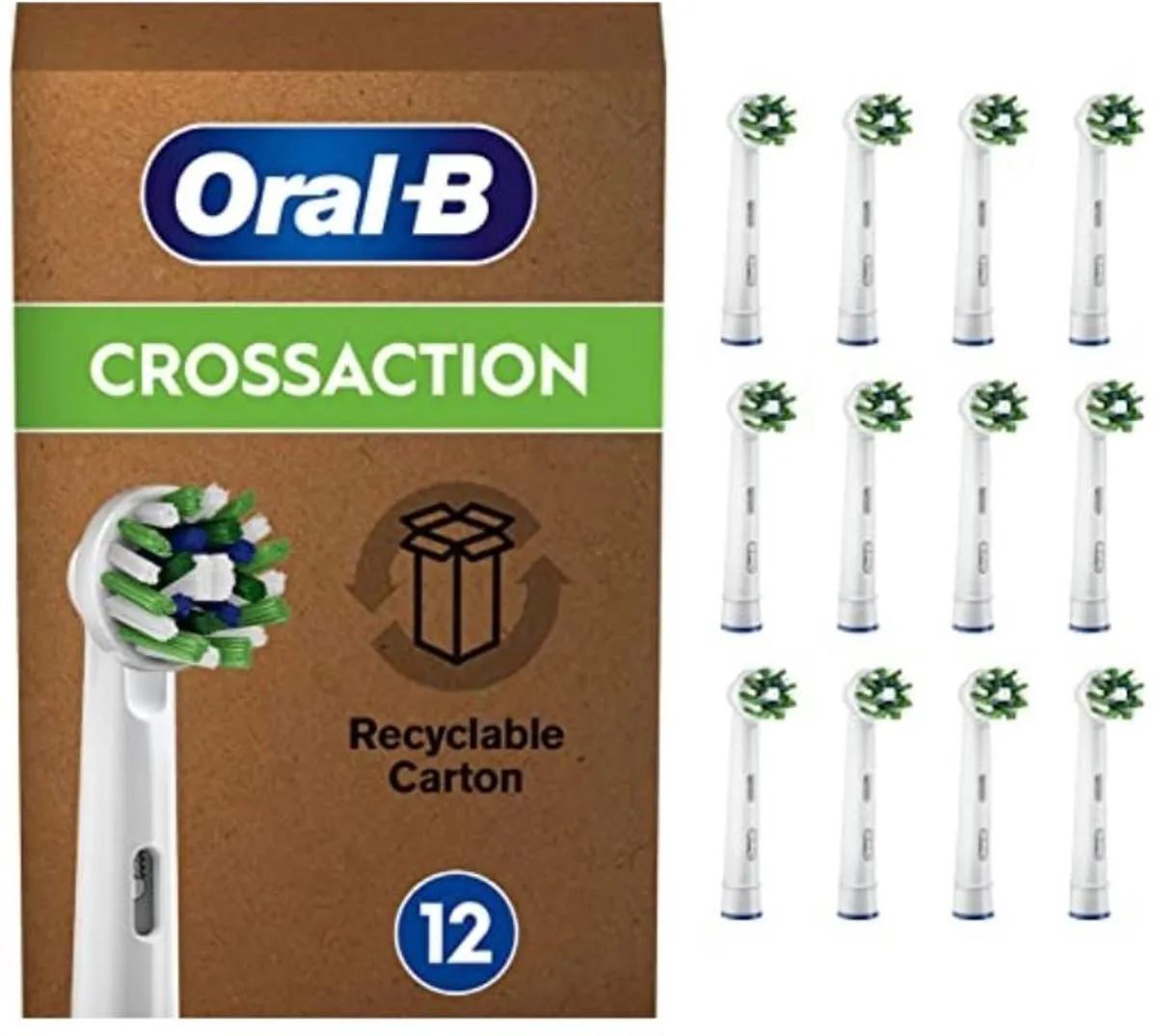 Oral-B Pro Cross Action Opzetborstels 12 Stuks - Wit
