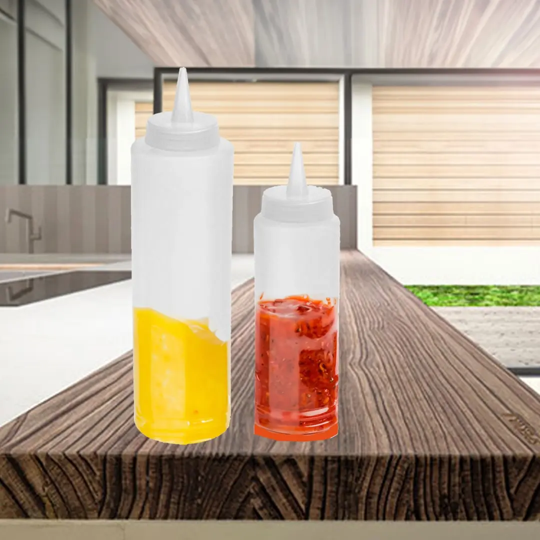 Excellent Houseware Doseerflessen Set - 4 Stuks 250/400ml Wit