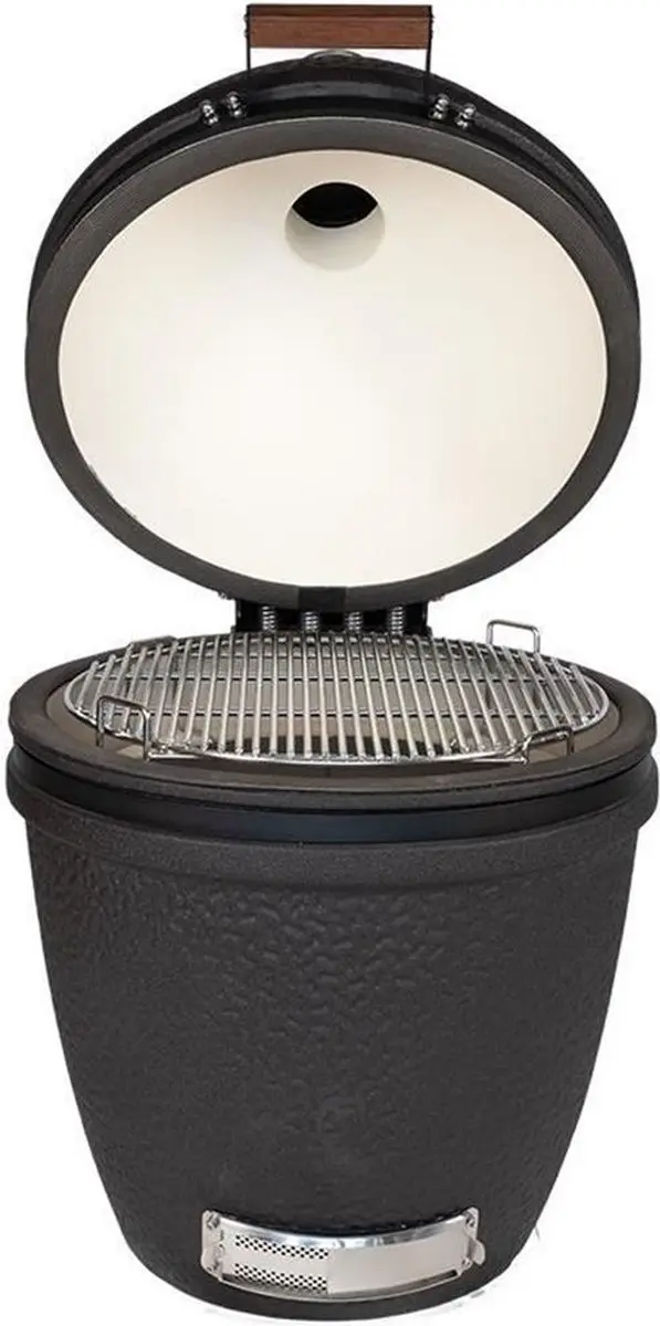 The Bastard Urban Large Solo Kamado BBQ - 49cm - 14 Hamburgers - Zwart