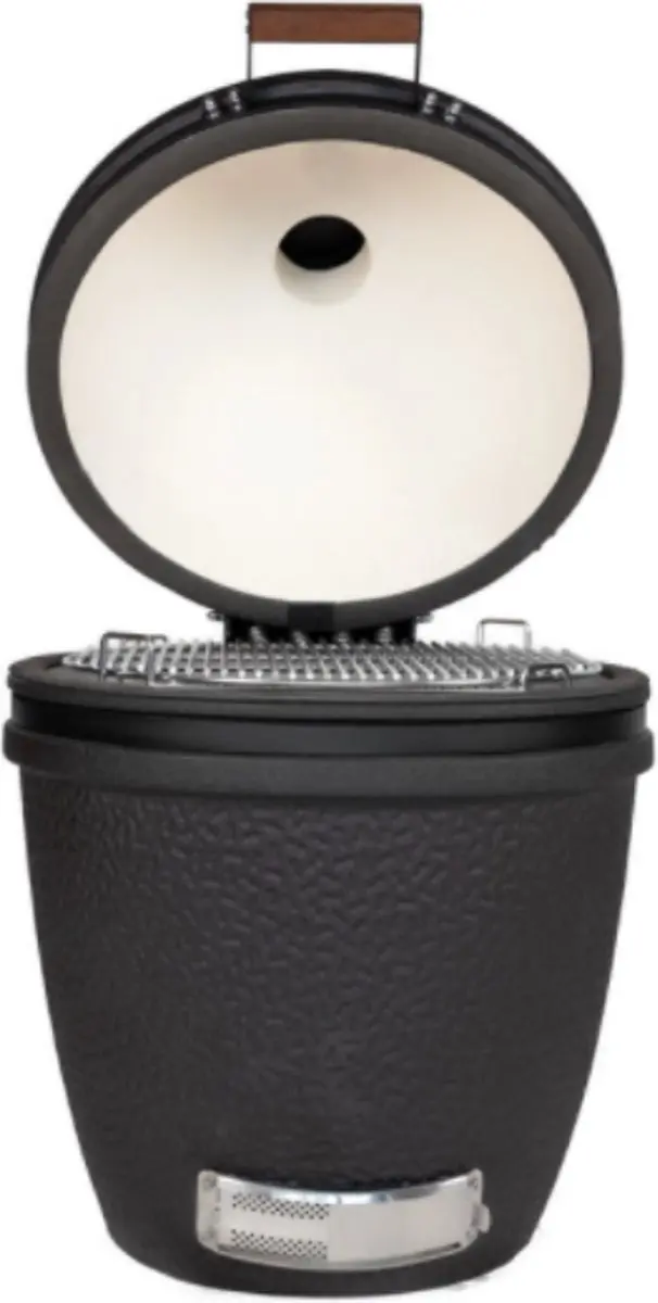 The Bastard Urban Large Solo Kamado BBQ - 49cm - 14 Hamburgers - Zwart