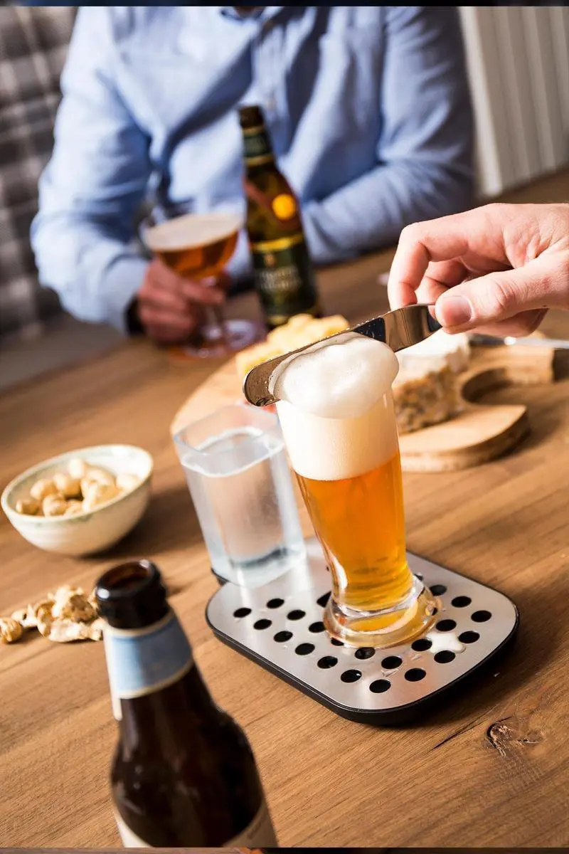VacuVin Bartender Bierafschuimer - Zilver