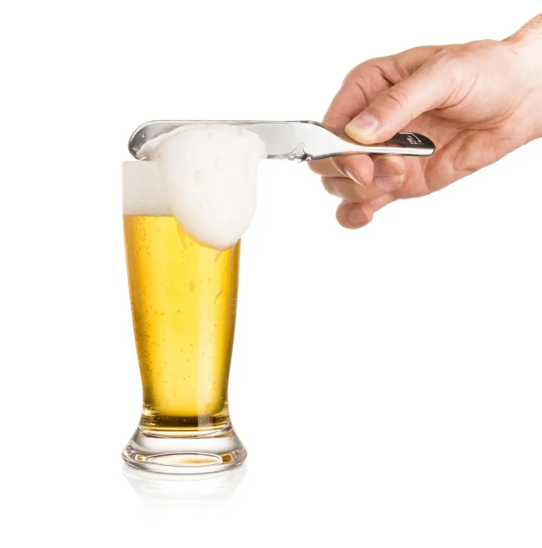 VacuVin Bartender Bierafschuimer - Zilver