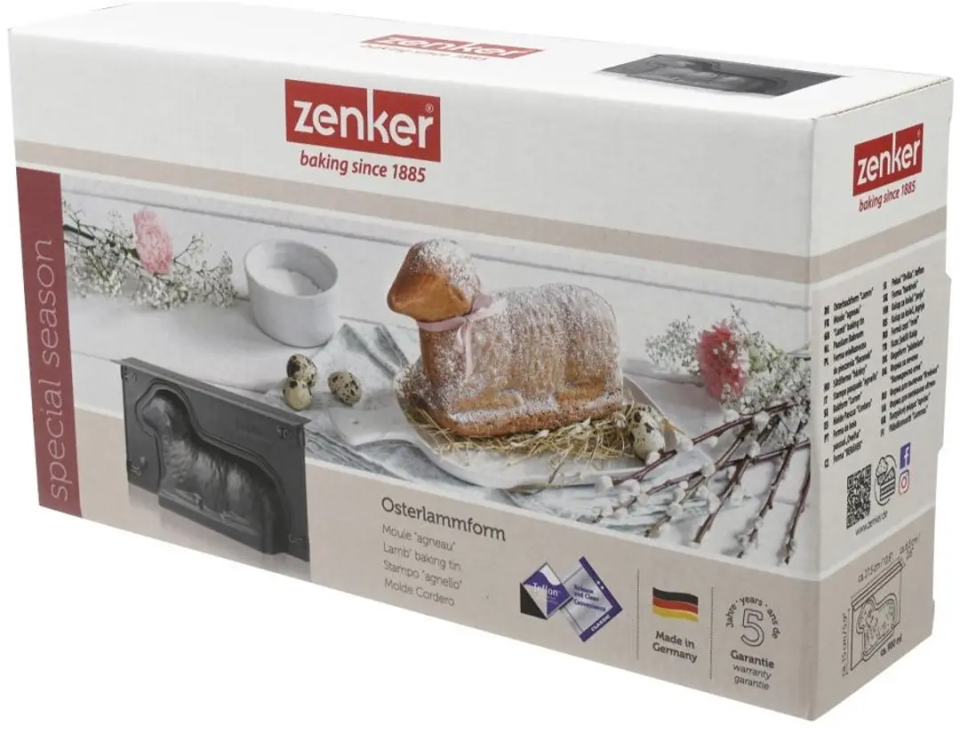 Zenker 3D Paaslam Taartvormen Set - 2x 900ml - Zwart