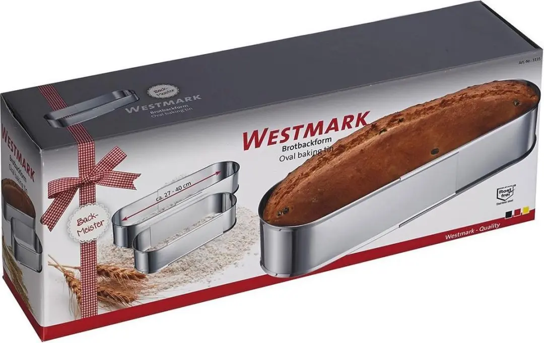 Westmark Ovale Cakevorm RVS 40cm - Uitschuifbaar - Zilver