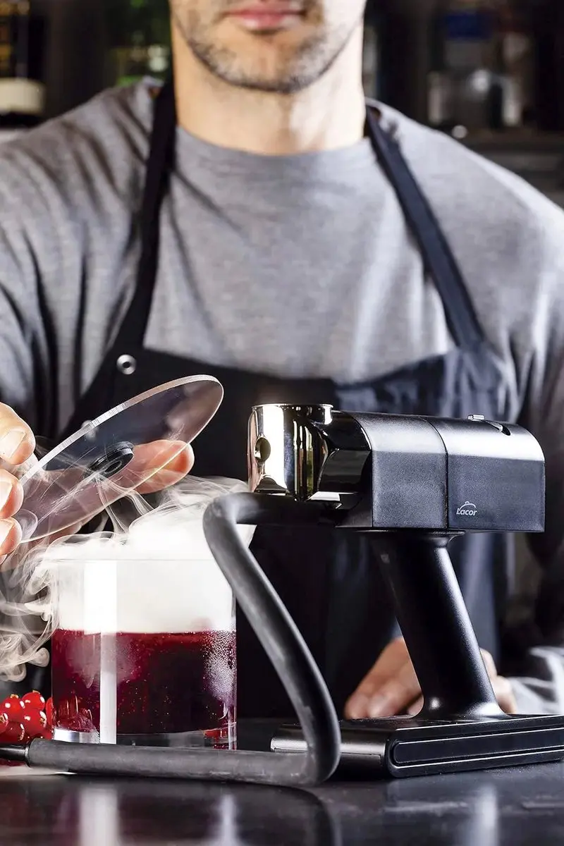 Lacor Cocktail Rookdeksel 12cm - Transparant/Zwart
