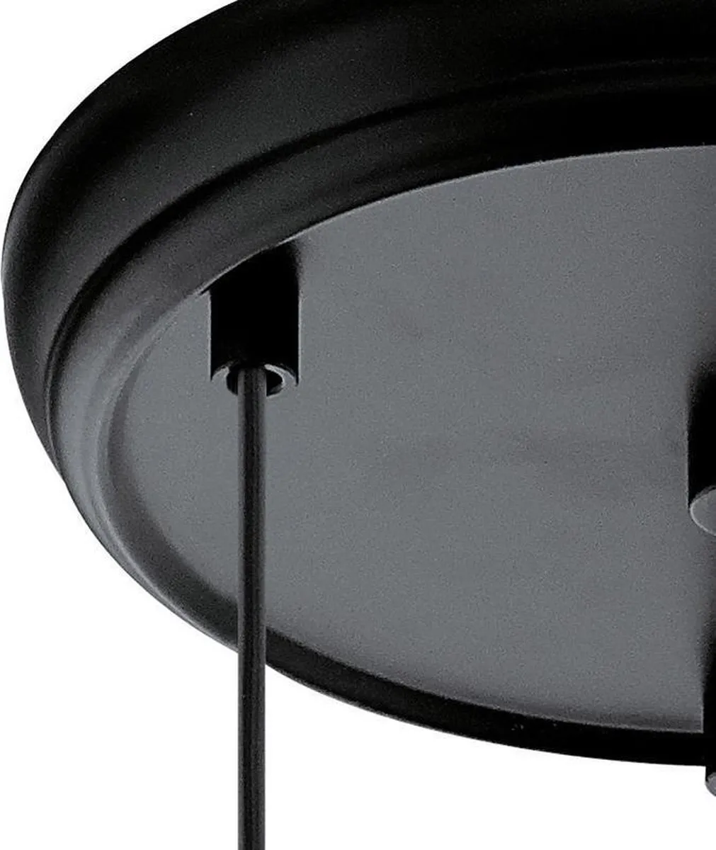 Eglo Priddy Hanglamp E27 - Ø32,5cm - Zwart/Wit