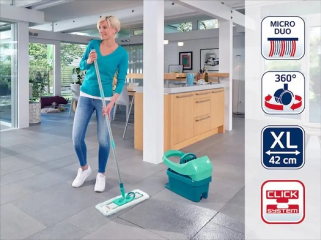 Leifheit Profi XL Vloerwisser 42cm - 8L Emmer - Turquoise