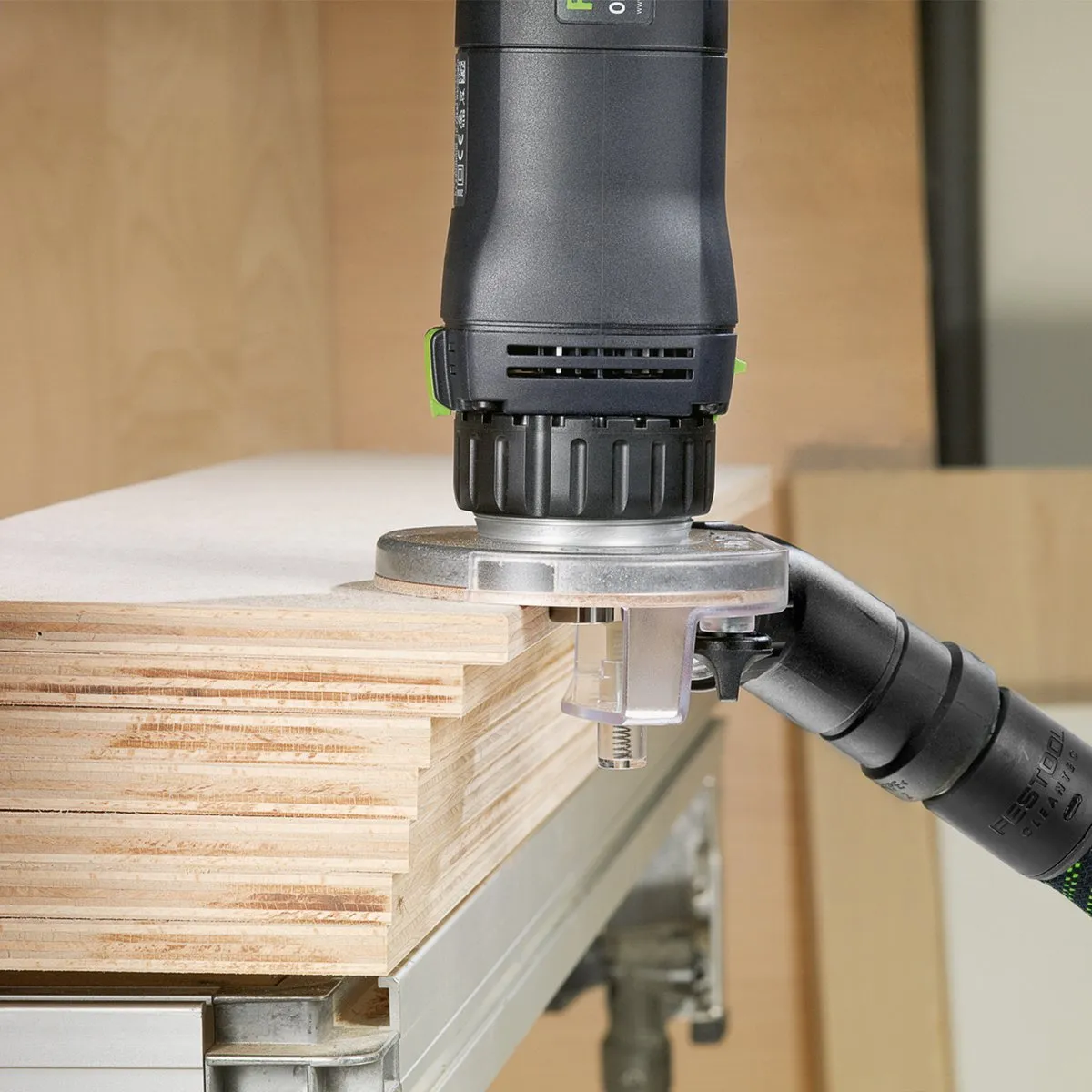 Festool OFK 500 Q-Plus Kantenfreesmachine - 450W - 28.000 rpm - Groen/Zwart