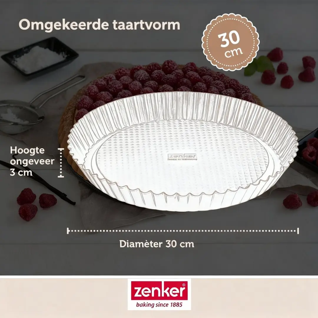 Zenker Bakset Omgekeerde Taartvorm 30cm - Zwart