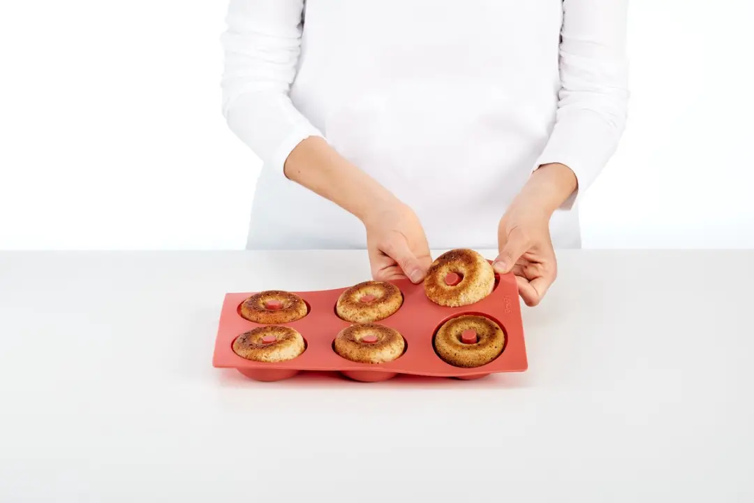 Lékué Donut/Bagel Bakvorm 6-vaks - Siliconen - Zwart