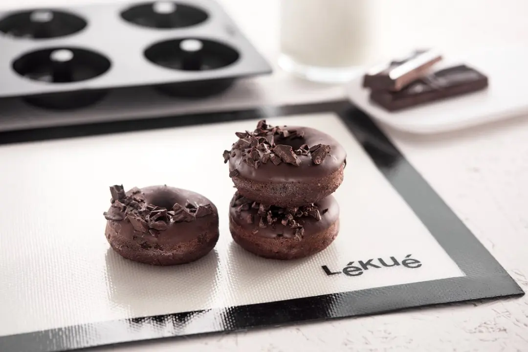 Lékué Donut/Bagel Bakvorm 6-vaks - Siliconen - Zwart