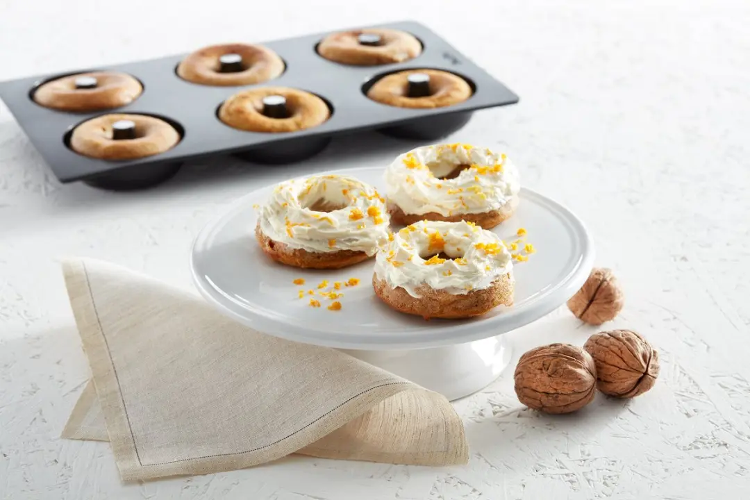 Lékué Donut/Bagel Bakvorm 6-vaks - Siliconen - Zwart