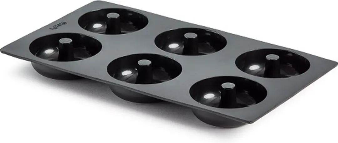 Lékué Donut/Bagel Bakvorm 6-vaks - Siliconen - Zwart
