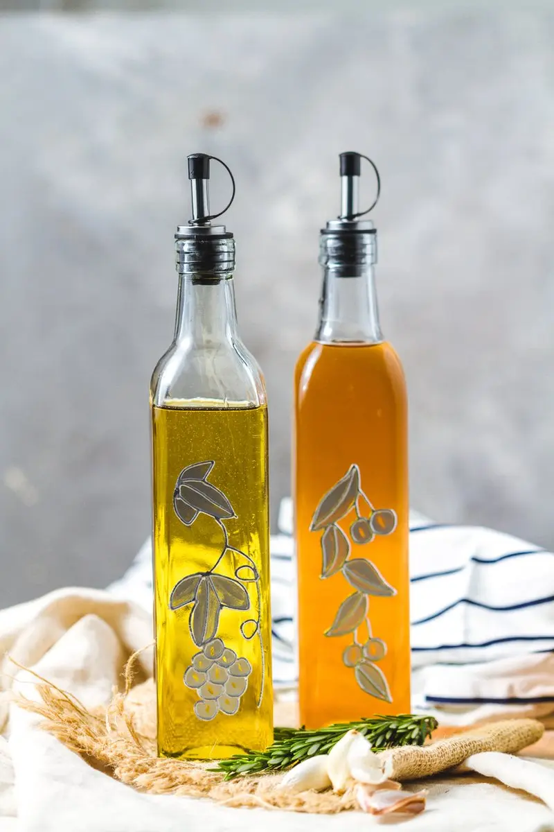 KitchenCraft Olie- en Azijnflessenset 500ml - Zilver
