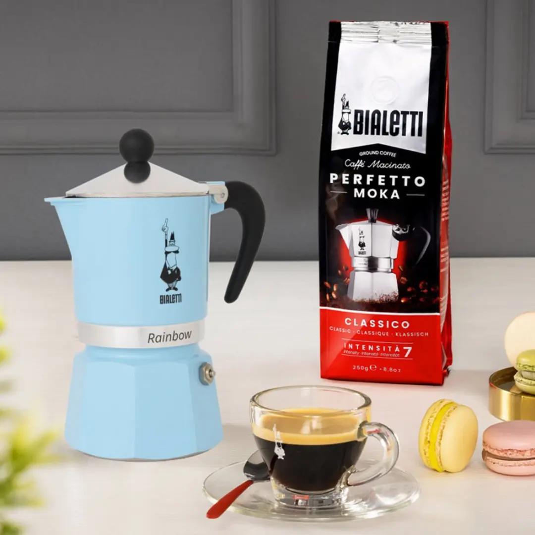 Bialetti Rainbow 0005042 Percolator 130ml - Lichtblauw