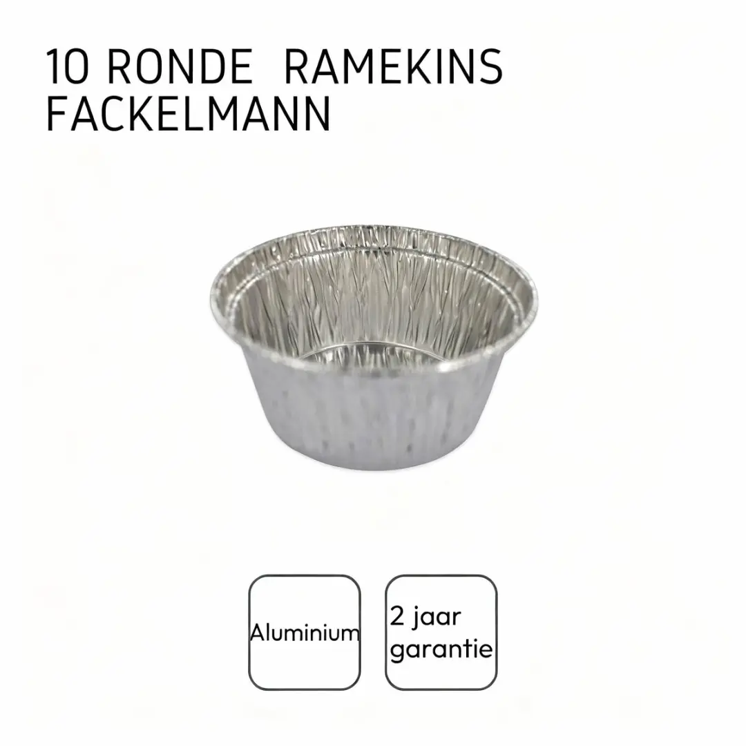 Fackelmann Aluminium Ramekins 200ml - 10 Stuks