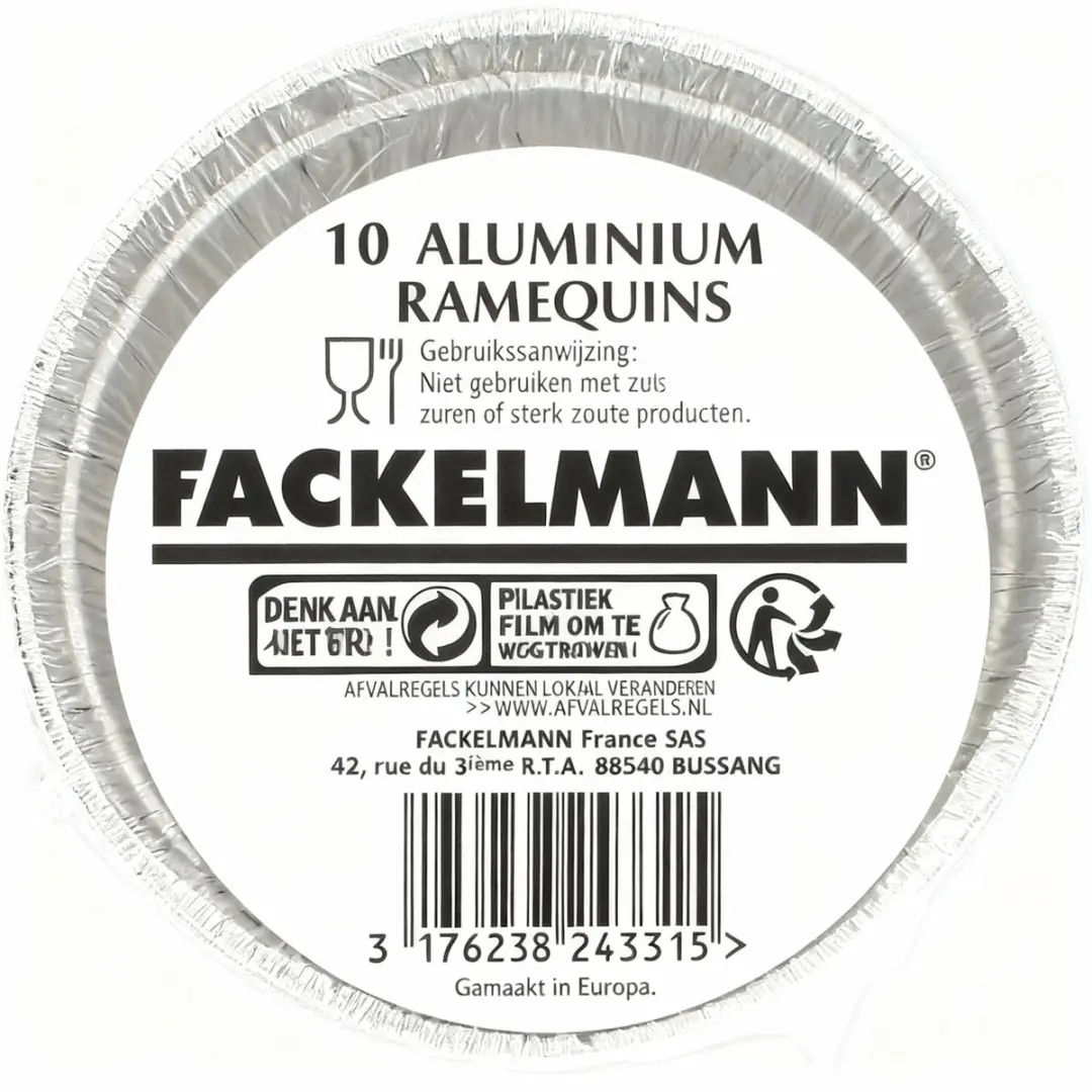 Fackelmann Aluminium Ramekins 200ml - 10 Stuks