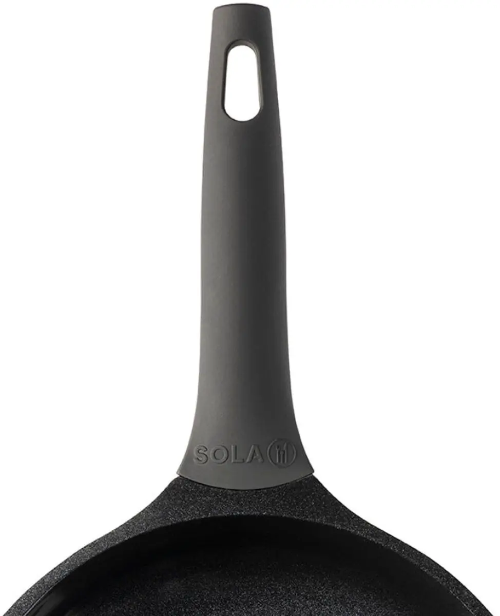 Sola Ceramic Deluxe Pannenset - Koekenpan 28cm & Wokpan 30cm - Zwart
