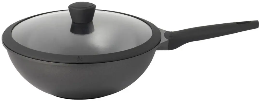 Sola Ceramic Deluxe Pannenset - Koekenpan 28cm & Wokpan 30cm - Zwart