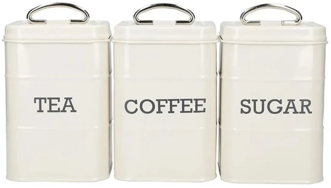KitchenCraft Living Nostalgia Voorraadbussen 3-delig - 999ml - Crème - afbeelding 6 van 6