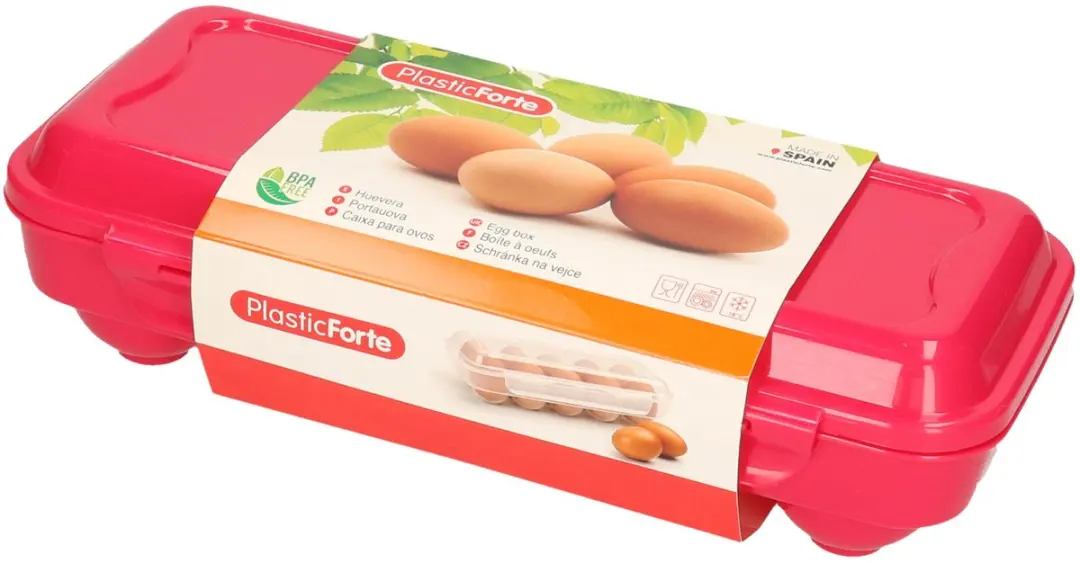 Excellent Houseware Eierdoos Roze - 2x 10 Eieren