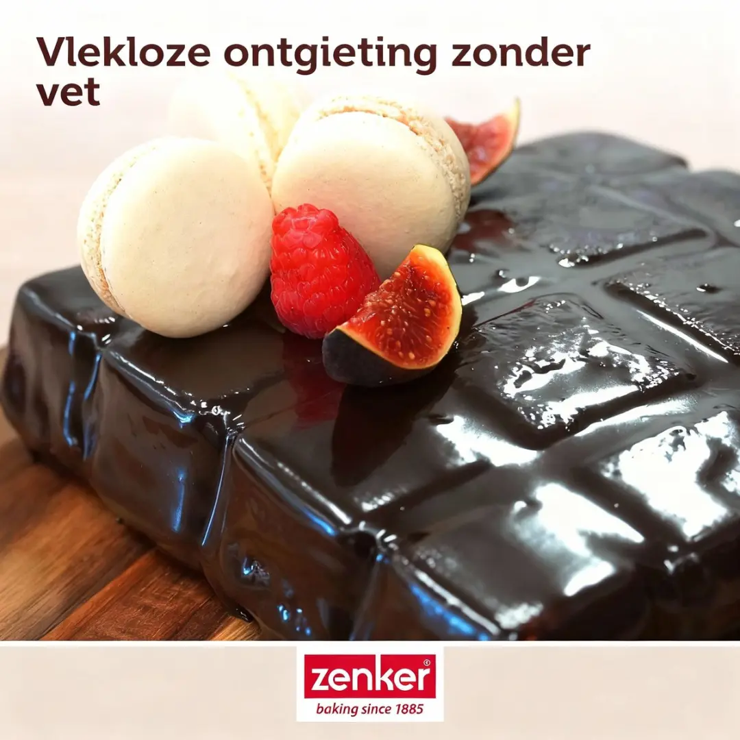 Zenker Siliconen Cakevorm Chocoladereep 22x24cm - Zwart