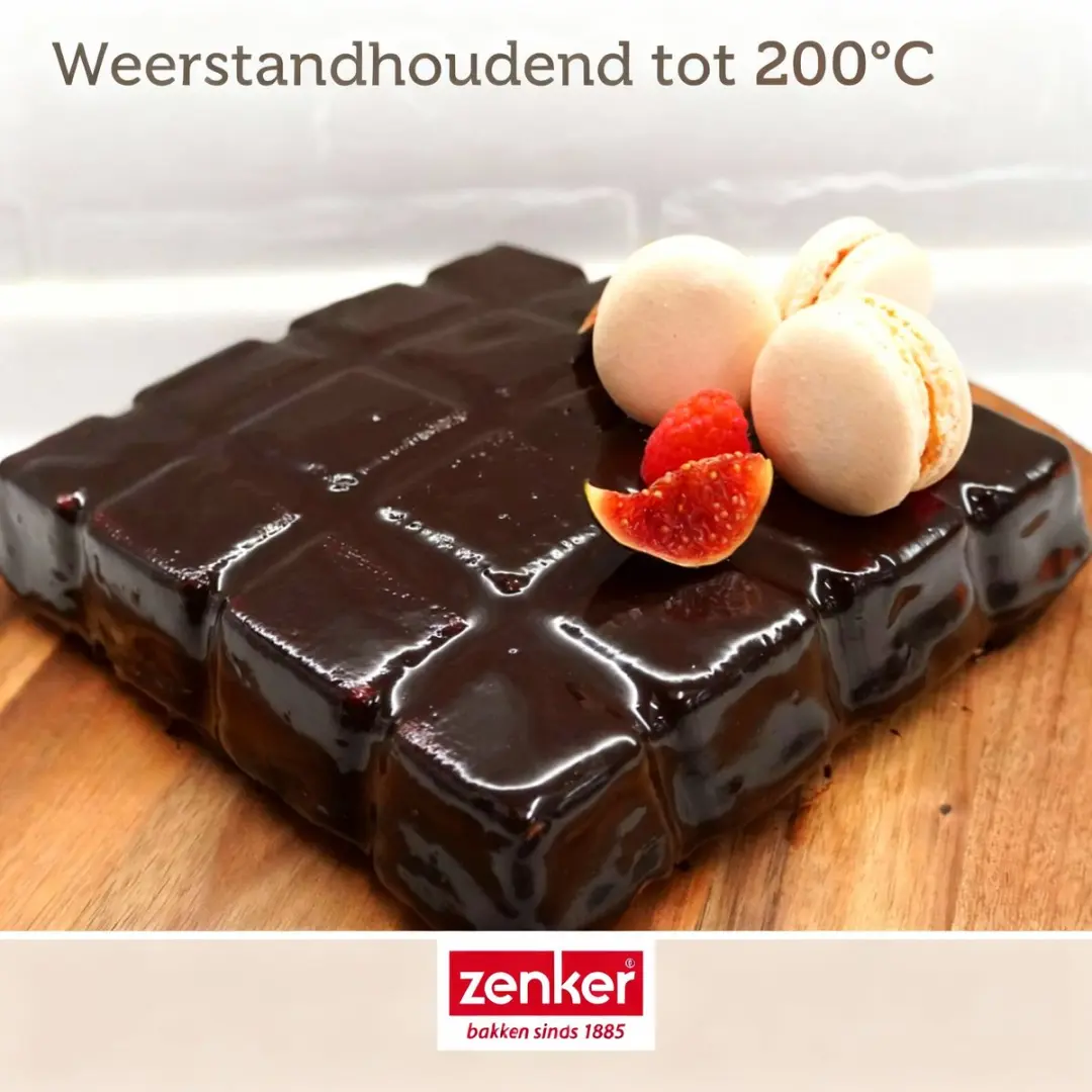 Zenker Siliconen Cakevorm Chocoladereep 22x24cm - Zwart