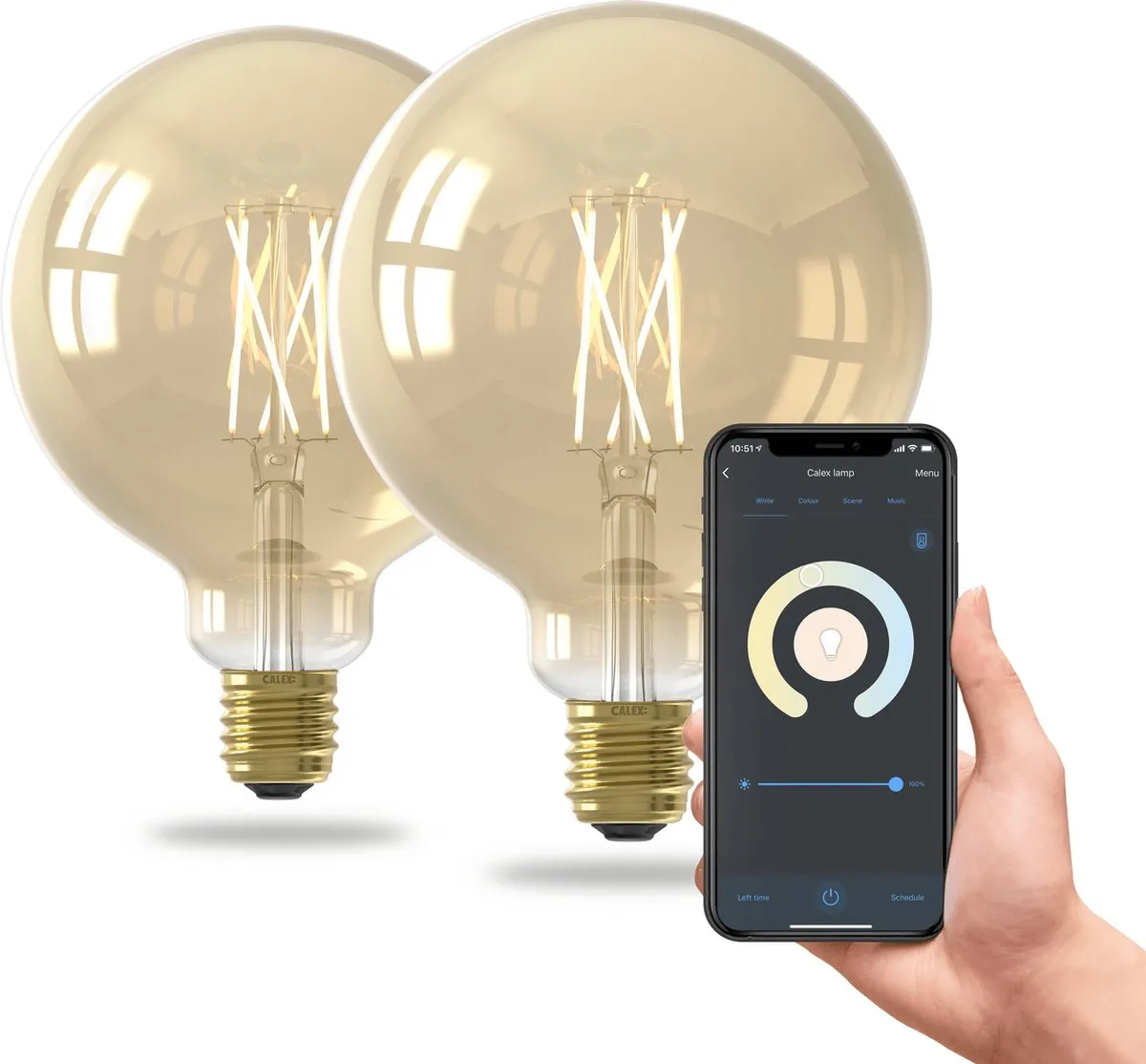 Calex Smart LED Filament Globe 12.5cm E27