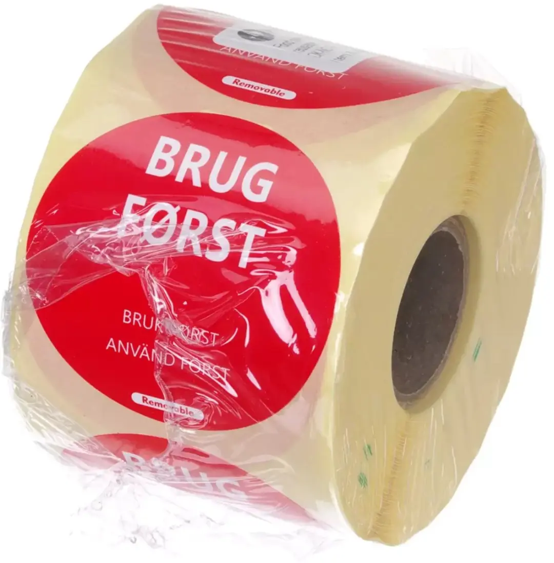 HENDI Verwijderbare Voedselveiligheidsstickers Eerst Gebruiken - 500 Stuks - 50mm