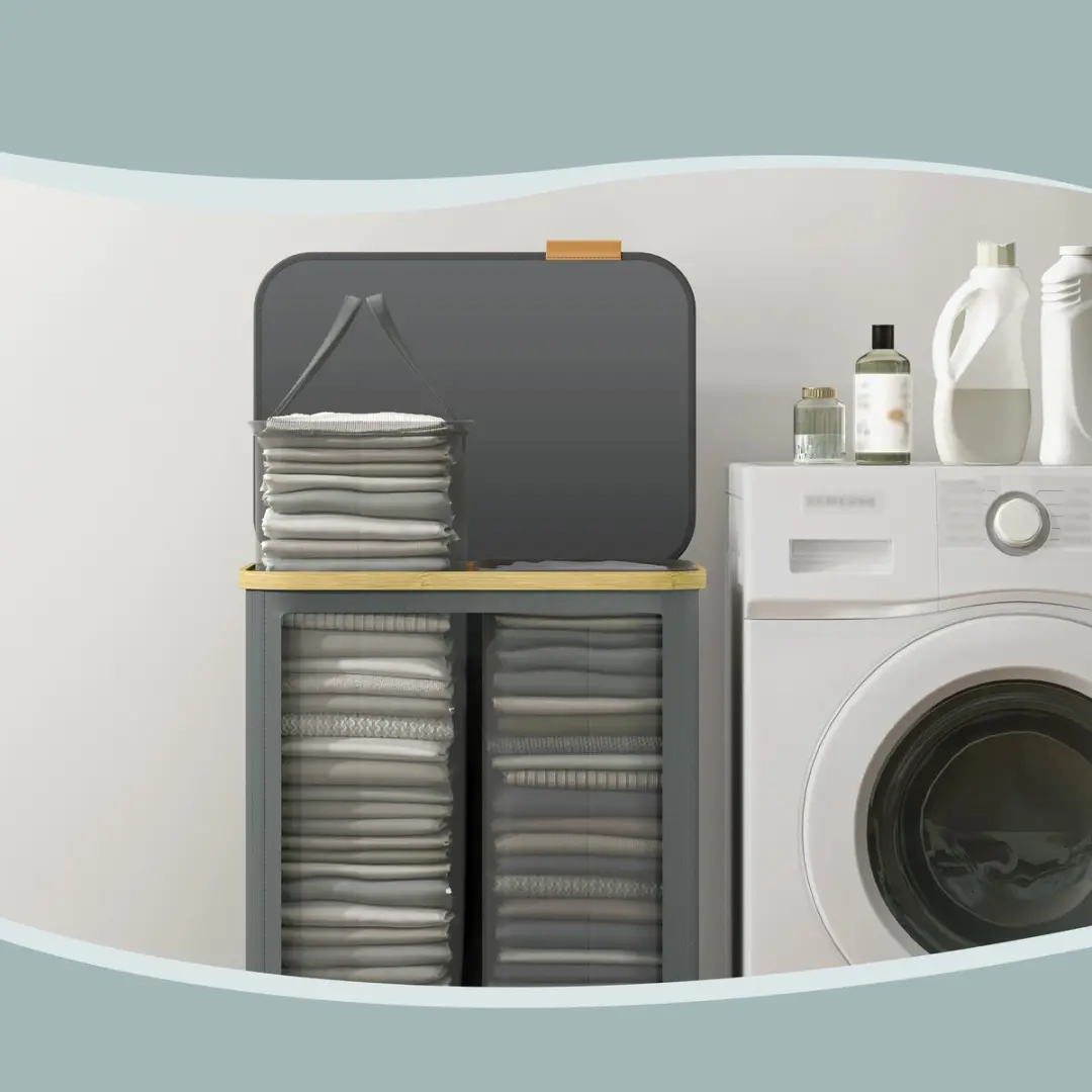 Songmics Wasmand LCB532GN01 150L - 2 Vakken