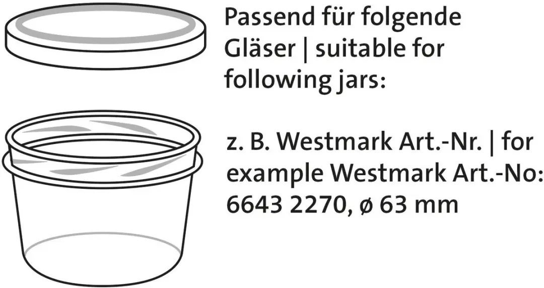 Westmark 15 Schroefdop - ø63cm - Wit/Rood - afbeelding 4 van 5