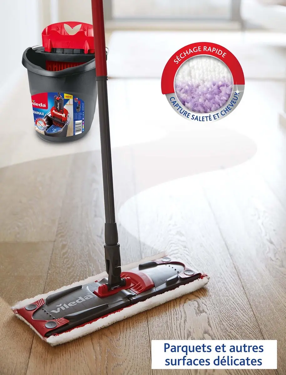 Vileda Ultramax Care Complete Set - Gris & Rood